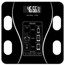 ALC Smart Body Scale Akıllı Banyo Baskülü Yağ Su Kas Vücut Kitle Endeksi Dijital Tartı  - Siyah