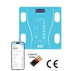 ALC Smart Body Scale Akıllı Banyo Baskülü Yağ Su Kas Vücut Kitle Endeksi Dijital Tartı